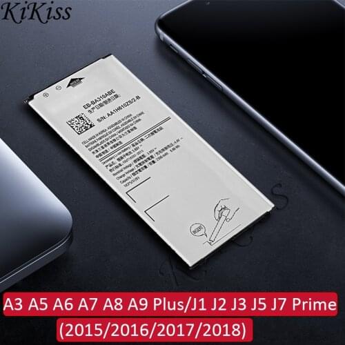 Battery For Samsung Galaxy A3 A5 A6 A7 A8 A9 Plus/J1 J2 J3 J5 J7 Prime 2015 2016 2017 2018 SM A300F A510F/M A520F A500F J120F/A
