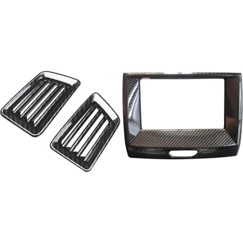 Side Air Conditioning Dashboard Vent Cover for Ford Ranger Everest Endeavour 2015 - 2021 & Inner Center Navigation Cover