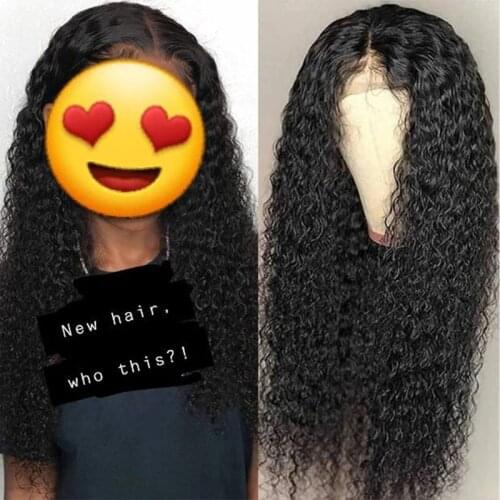 Long Curly Synthetic Lace Front Wigs Heat Resistant Black Wig Natural Hair Synthetic Fiber Replacement Wig For Women 24 Inch