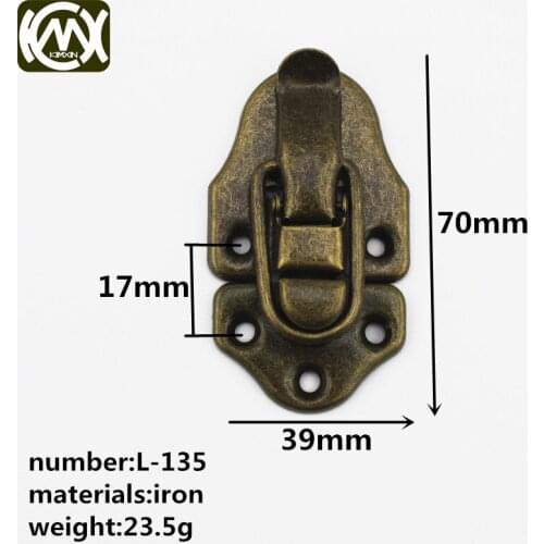 KIMXIN Hardware factory Archaize locks Wooden case latch locking Equipped with screw Exempt postage Blue and bronze color lock