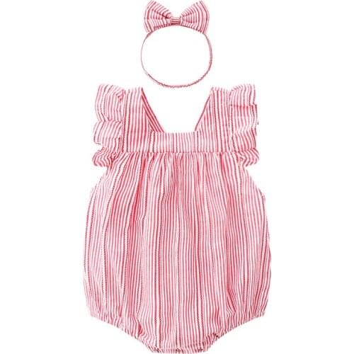 Fashion newborn summer baby kids sets mother baby girls cotton pink 2pcs sets 0-24 months baby outfits