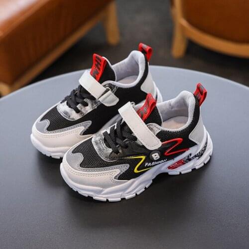 Summer No-Slip Girls & Boys Shoes Fashion Air Mesh Kids Sneakers Breathable Sports Casual For Children Size 26-37