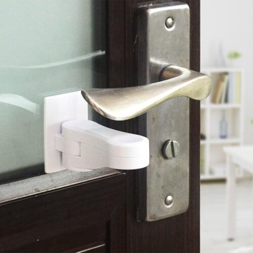 2pc Multifunction Door Handle Fixed Lock Protects Children for Cabinet Drawer Door Stop Child Safety Lock Window Fixing Hardware
