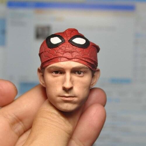 1/6 Scale Peter Parker Head Models Sculpt with Headgear Silent Version for 12''Male Body Figures