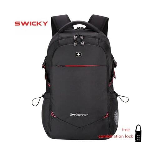SWICKY male men Multifunction USB charging fashion business casual tourist anti-theft waterproof 15.6 inch Laptop backpack
