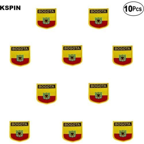 Bogota Flag Embroidery Patches Iron on Saw on Transfer patches Sewing Applications for Clothes in Home&Garden