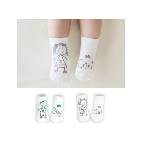 New Arrival Newborn Boys Girls Asymmetry Socks Cartoon Cotton Baby Socks No-slip Infant Cotton Socks