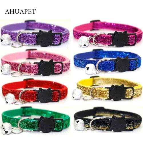 Neko Collar Luxuryg Litter Collar Cats Products For Pets Kat Harnas Pet Necklace Pour Chat Hihuahua Collier Glitter Cats Collar