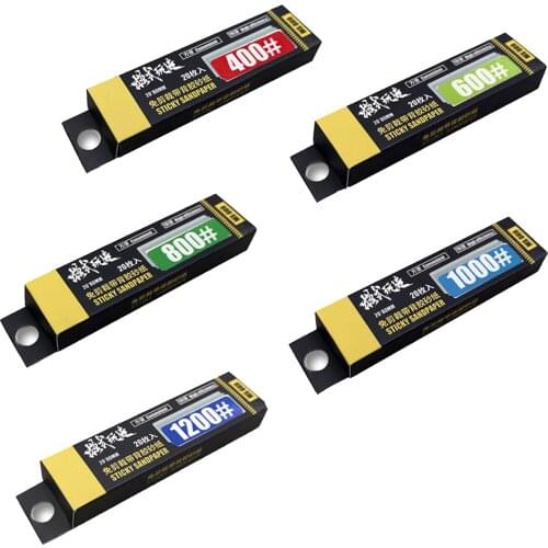 Assorted Wet/Dry Reuse Sticky Polishing Grinding Abrasive Sandpaper 400/600/ 800/1000/1200Grits for Gundam Crafts Tools