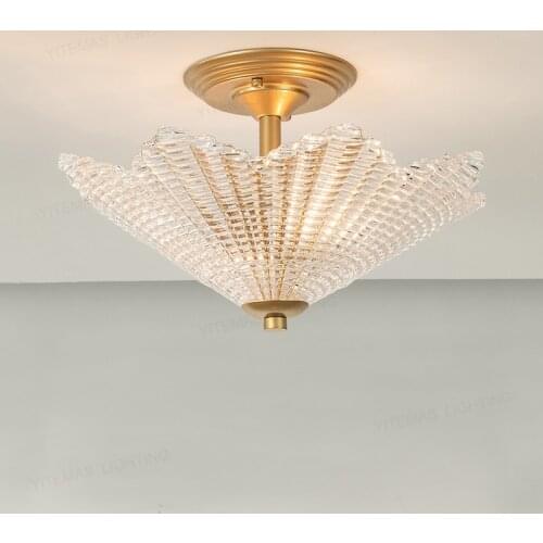 Nordic Gold ceiling lamps with glass shade copper ceiling lamp Kitchen accesories childrens room ceiling light fixtures bedroom