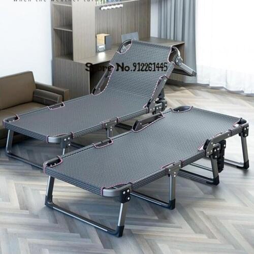 Folding Bed Single Bed Simple Lunch Break Siesta Bed Home Multifunctional Office Adult Recliner Camp Bed