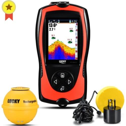 FF1108-1CLA& FF1108-1C Depth Finder Sonar Fish Finder Light Lure Sensor Deeper echo sounder Sea Fishing Radar Equipment