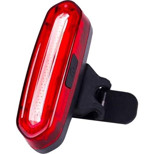 Bicycle Tail Lamp USB Rechargeable Red White 50 Lumen COB LED Outdoor Bike Front Warning Light