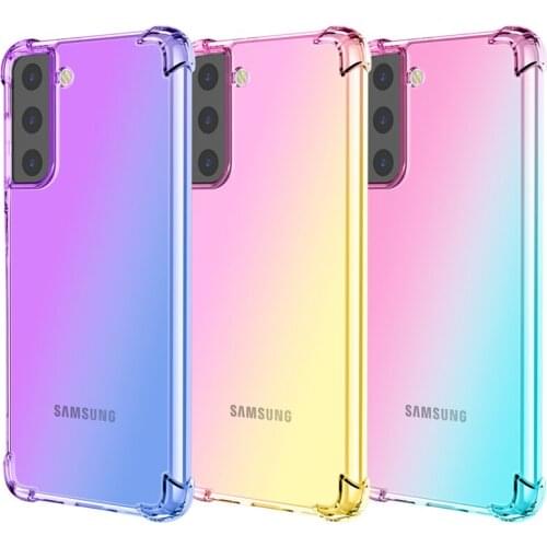 Colorful Fashion Shockproof TPU Case for Samsung Galaxy A12 A32 A42 5G S21 Plus S20 FE A21S A51 A71 Anti-Sweat Cover