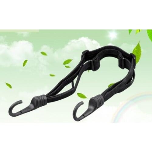 100pcs 60cm Helmet Luggage Elastic Rope Strap 2 Hooks Motorcycles Strength Retractable Binding Rope Baggage Flexible Tie Belt