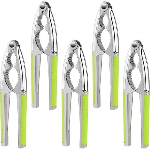 5 PCS Crab Cracker Seafood Tool Set and Tool Set Crab Legs Lobster Cracker Nuts Cookies Home Opener Kitchen Tool, Green
