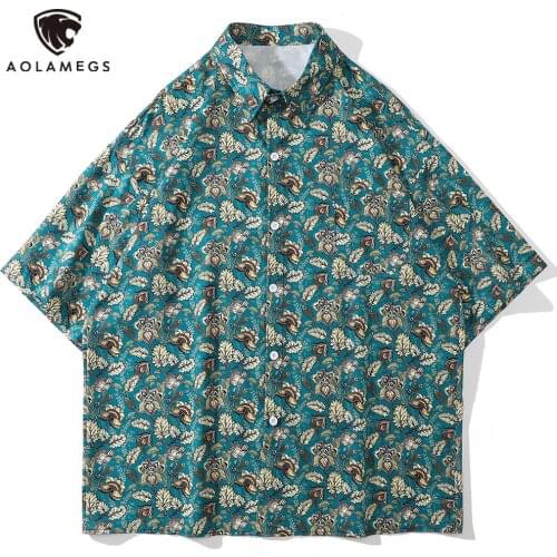 Мужские рубашки с коротким рукавом Aolamegs China At AliExpress