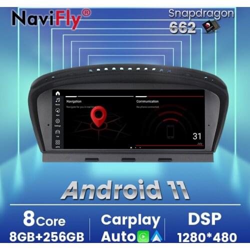 Android 11 8+256G Car Radio Stereo Video Player GPS for BMW 5 Series E60 E61 E63 E64 E90 E91 CCC CIC system DSP carplay 4G IPS