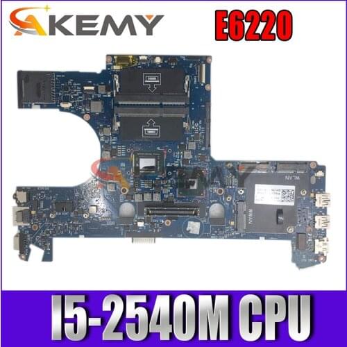 Free shipping For E6220 Laptop motherboard CN-0862D8 0862D8 862D8 6050A2428801-MB-A01 I5-2540M CPU100% full Tested