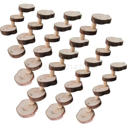 Wooden Parrot Hamster Climbing Ladder Stairs Birds Exercise Perches Stand Platform Teeth Care Molar Toys
