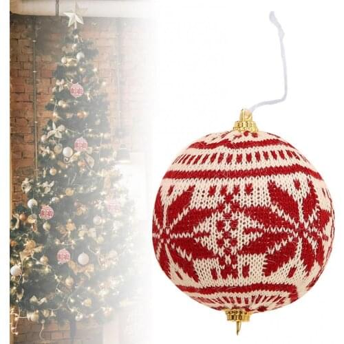 Christmas tree ornaments Christmas ball ornaments Lightweight Foam Knit Balls Woolen Yarn Christmas Tree Hanging Pendant