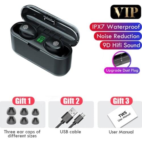 F9-13 Tws Wireless Bluetooth 5.1 Earphones In-ear Earbuds Waterproof 9D Stereo HIFI Headset Fingerprint Touch Control Headphones