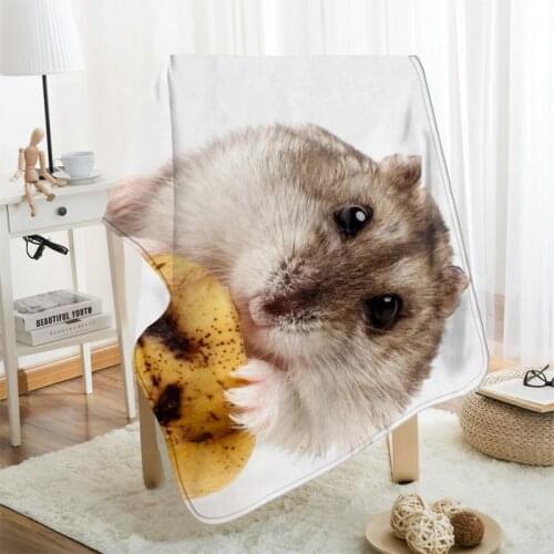 Musife Custom Hamster Flannel Blanket Design Your own Blanket Flannel Blankets for Sofa DIY Dropshipping
