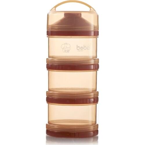 Nano Easy to carry out three layer powder box of large capacity infant milk powder portable box lattice rotation independently