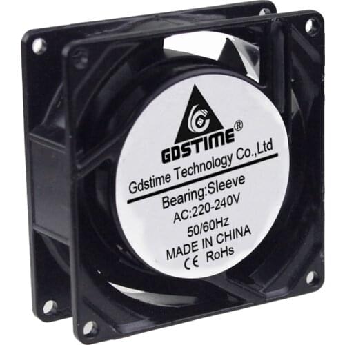 Gdstime 220V 240V 8cm 8025 80mm 80mm x 25mm Cooler PC Computer AC Cooling Fan For Laptop