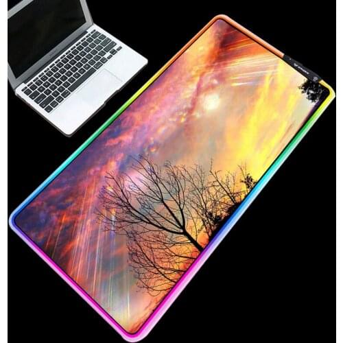 Mairuige Hot selling RGB colorful mouse pad shining sky PC computer notebook game essential keyboard mouse pad