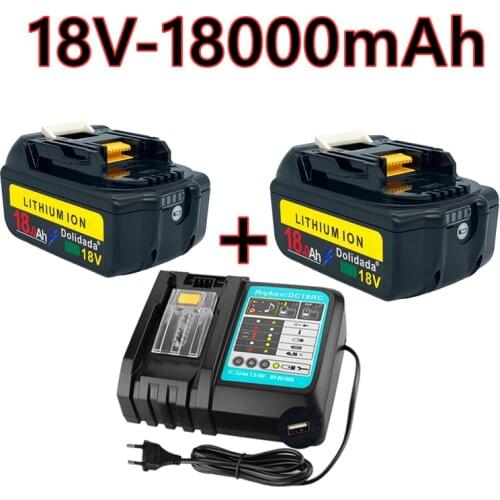 New 18 Volt rechargeable battery 18000mah lithium ion battery Makita bl1880 bl1860 bl1830