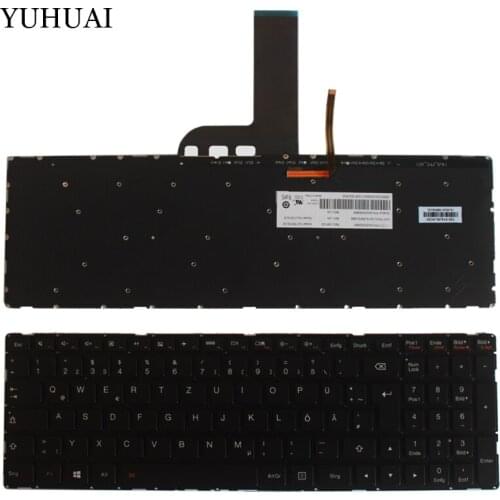 NEW GR Laptop keyboard For LENOVO Edge 2-1580 FLEX 3-1570 Black german keyboard with Backlight