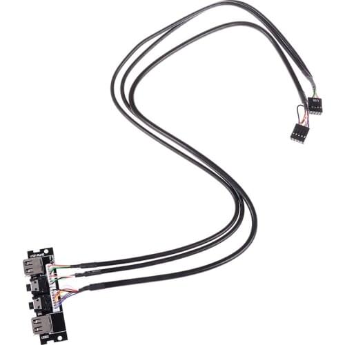 New PC Computer Case PCB Front Panel USB 2.0 Audio Port Mic Cable Motherboard Connection Cable