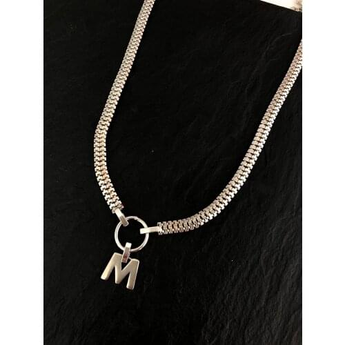 GULCE DERELI, LETTER SYMBOL CHARM CULT CHAIN NECKLACE, INITIAL, NEW PRODUCT, CHARM NECKLACES, GIFT BOX, GOLD/SILVER PLATED