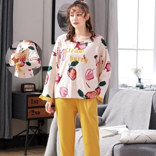 Autumn Breastfeeding Pajamas Breast Feeding Nightwear Maternity Nursing Pajama Sets Maternity Nursing Sleepwear Pregnancy Pyjama