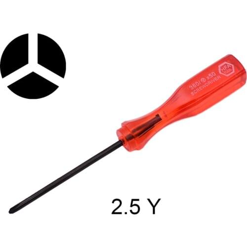 Red 2.5mm Y Screw Driver 2.5Y Tri Wing Screwdriver Key For NDS DS Lite Pro Zune for Nintendo Wii 360 pcs/lot