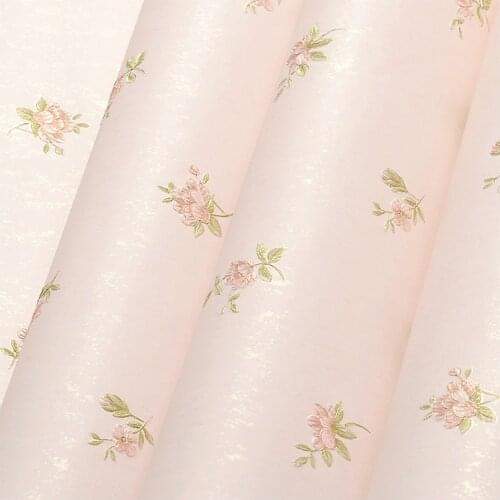 Pastoral Korean Small Flower Wallpapers 3d Princess Girl Room Background Wallpaper Roll Blue Green Pink Floral Decoration
