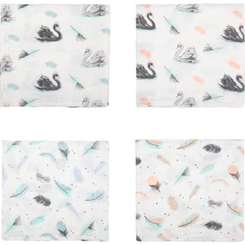 LAT 120*120m Swaddle Blanket Cotton Muslin Receiving Blankets Newborn Nursing Cover Stroller Covers Pink Stars Blue Star 47"