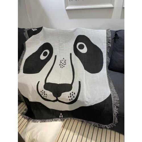 Casual Blankets Carpet Decoration Panda Carpet Sofa Leisure Carpet Original Single Tapestry Sofa Mat
