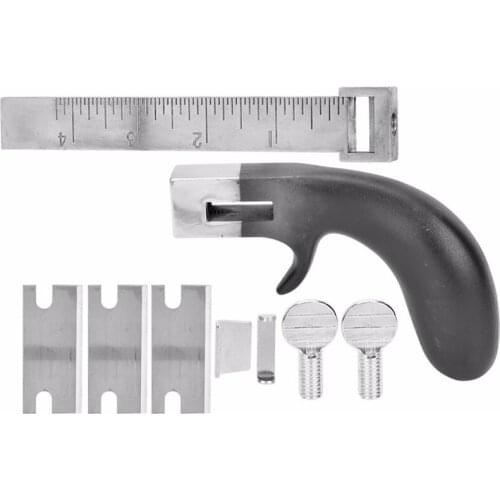 Professional DIY Adjustable Leather Strap Cutter Tools, Hand Belt Strip Cutting Machine with Aluminium Handle for Leather Craft