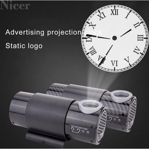 Advertising LOGO Projection Clock Advertising Projection Light Static Advertising Light Remote Control LED Wall Projection Clock