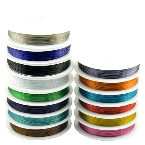 Steel Wire 0.38mm 0.45mm 50meters long Never fade Fine wire line diy handmade beaded jewelry accessories Wire line wholesale