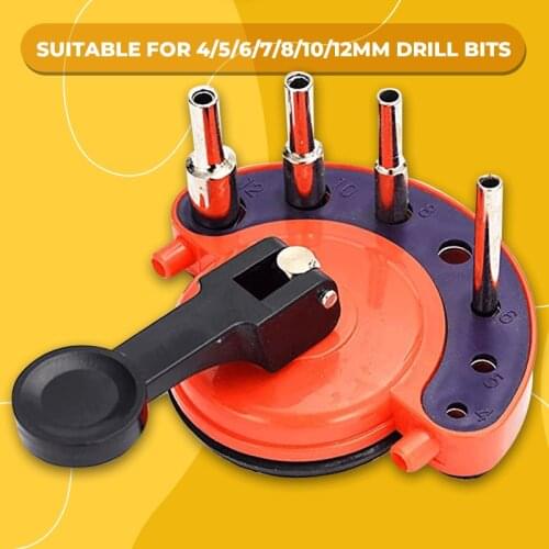 Glass Tile Hole Opener Bit Positioner For 4-12mm Saw Drill Bit Locator Suction Cup Ceramic Tile Hole Opener Positining Tools