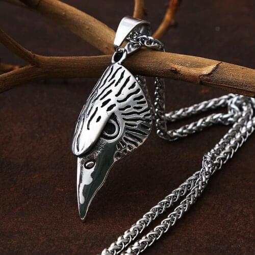 Domineering American Stainless Steel Eagle Necklace Pendant For Mens Punk Hip Hop Fashion Necklace Biker Animal Eagle Pendant