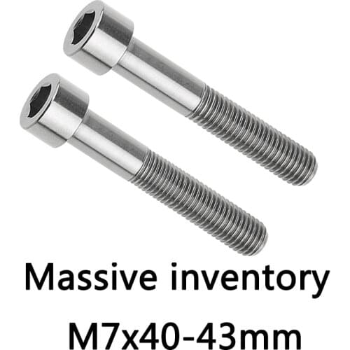 Xingxi Titanium Ti M7 X 40 43mm DIN912 Gr5 Allen Socket Head Seatpost Bolts Bike Screws Bike Bullone Accessories Parts