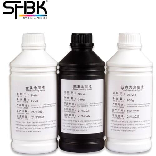 UV coating liquid increases adhesion of ink on the surface of smooth materials suitable for acrylic glass metal / Does not fade