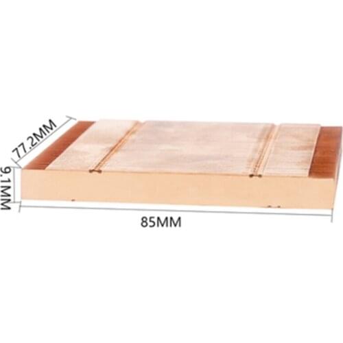 1pcs Full Copper Rectangular Heat Sink Welding Scattered Notebook Projector 77.2mm Length 85mm Width 9.1mm Thickness