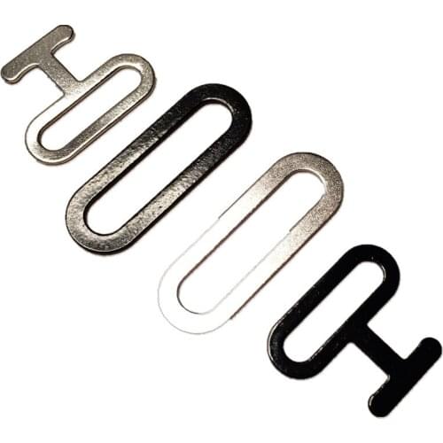 Bow Tie Hardware Necktie T Hook Clips 13mm Cravat T Clips 50/100 Sets Black/Silver