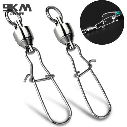 Swivels Fishing Ball Bearing 20Pcs~100Pcs Fishing Connector High Strength Stainless Steel Saltwater Fishing Tackle Accessories