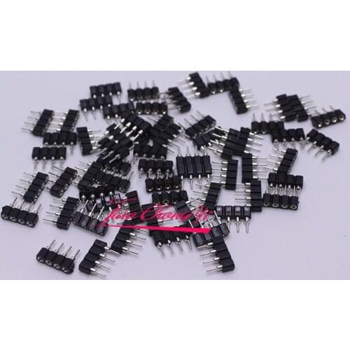 1000pcs 4pin RGB connectors needle connector male to female for RGB led strip